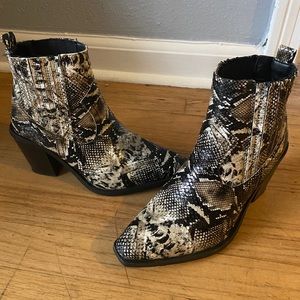 Snakeskin Booties